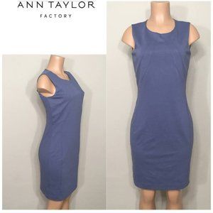 NWOT Ann Taylor dusty blue sheath dress